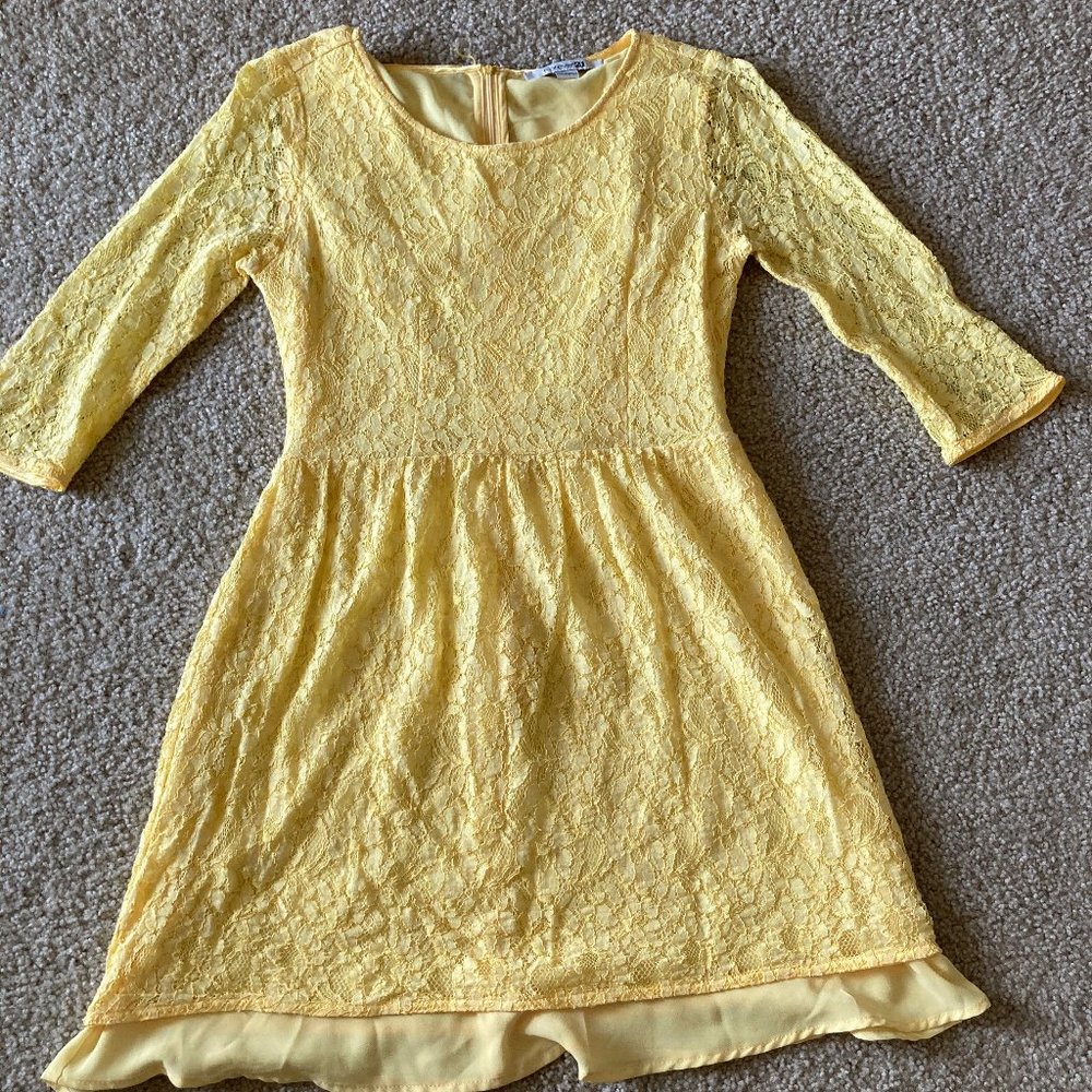 Yellow tea dress